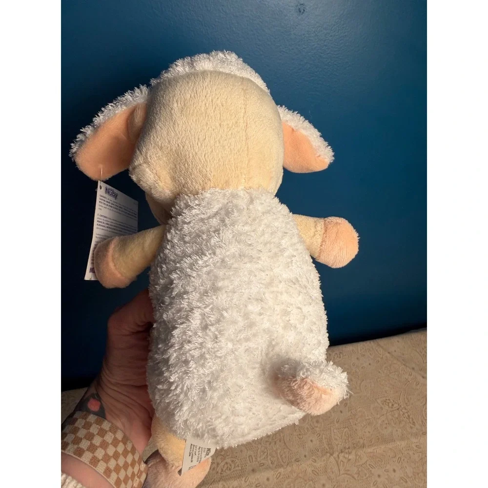 Nuby Ol MacDonald Singing Plush Toy Sheep Lamb Musical Nursery Rhyme White New